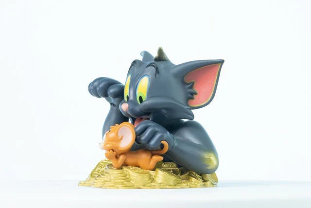 Tom and Jerry Mini Lucky Cat Bust Figure (Light-Off Version) - image 2