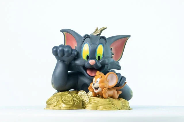 Tom and Jerry Mini Lucky Cat Bust Figure (Light-Off Version) - image 1