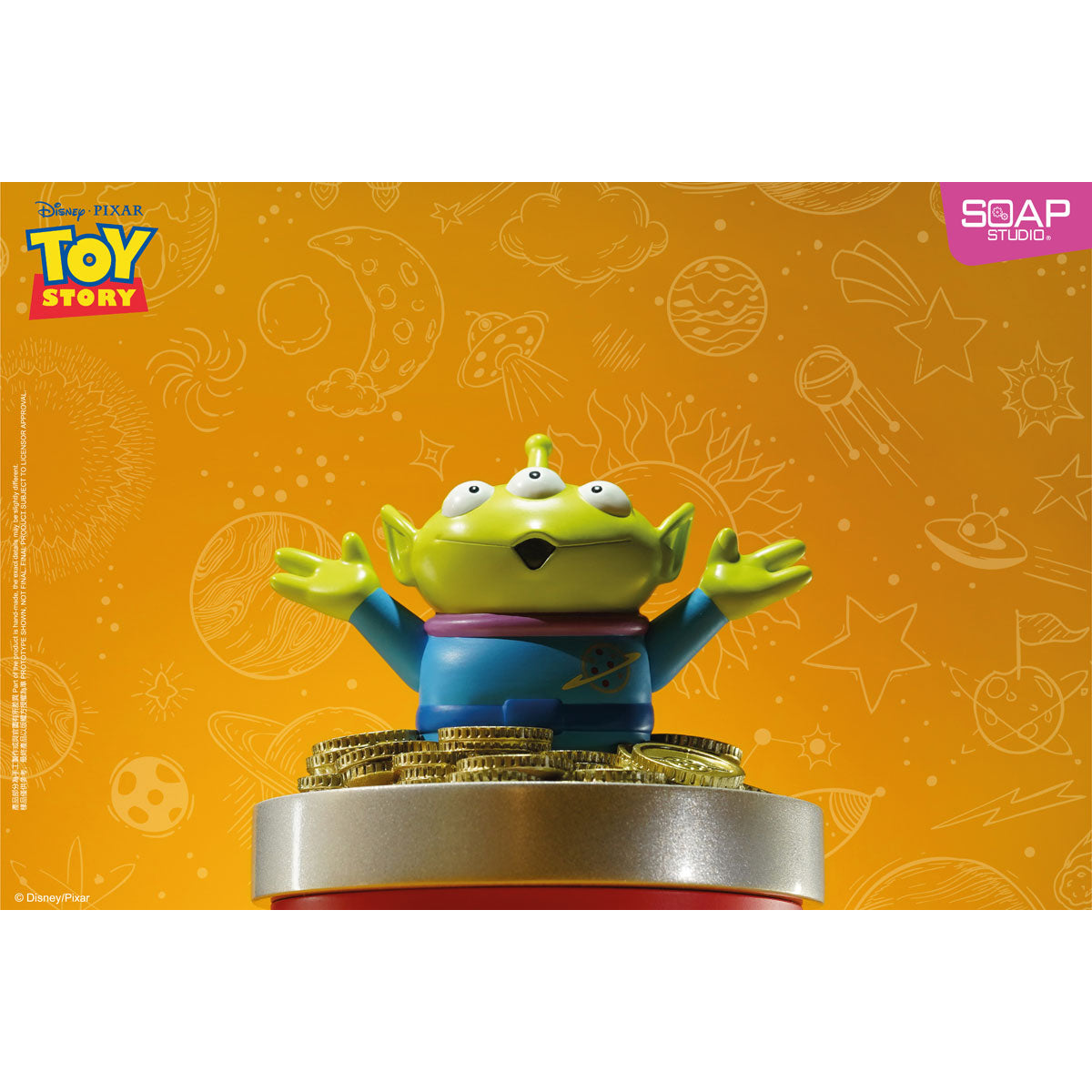 Alien Gold Coin Treasure Hunter Party Ornament (Trinket Box) - image 2