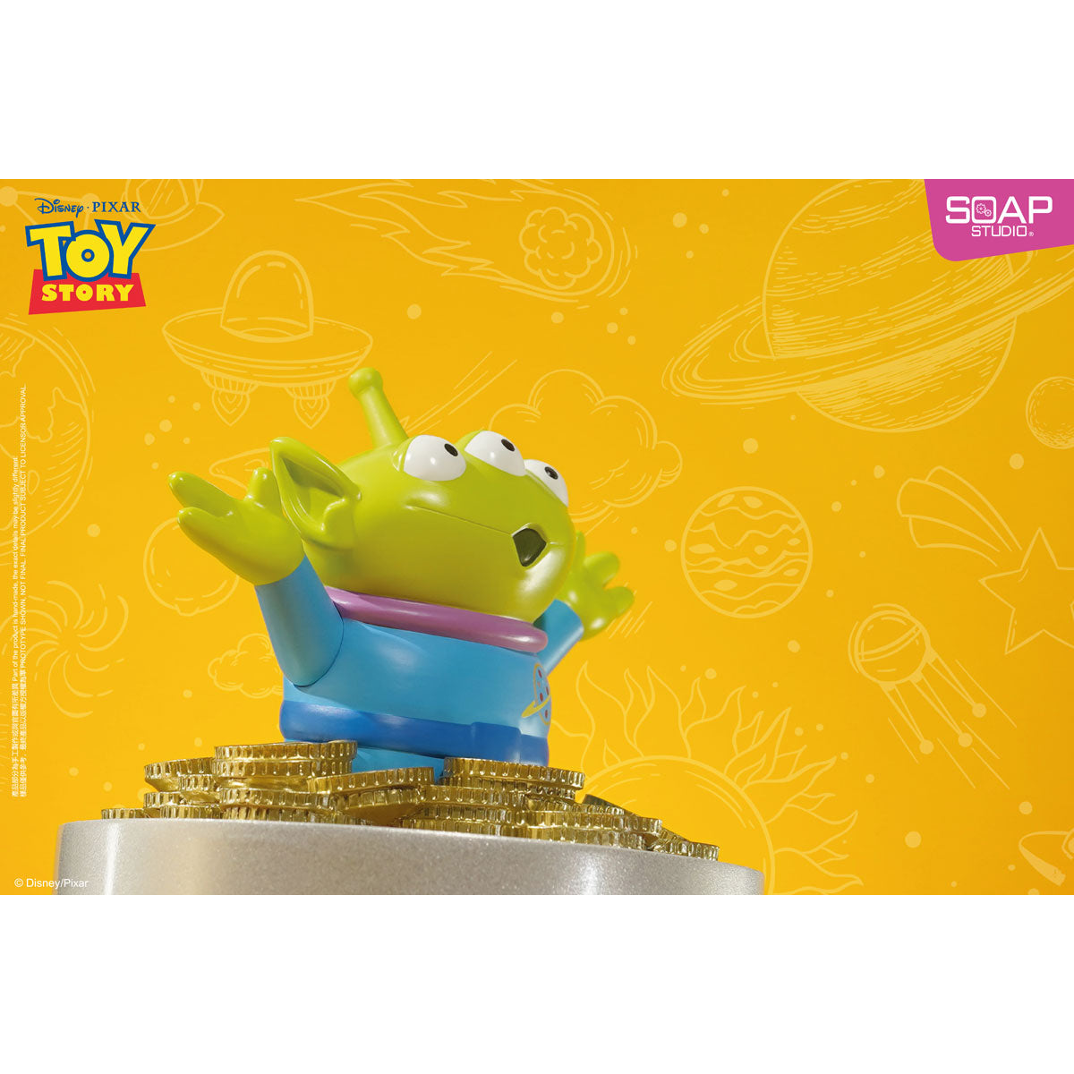 Alien Gold Coin Treasure Hunter Party Ornament (Trinket Box) - image 3