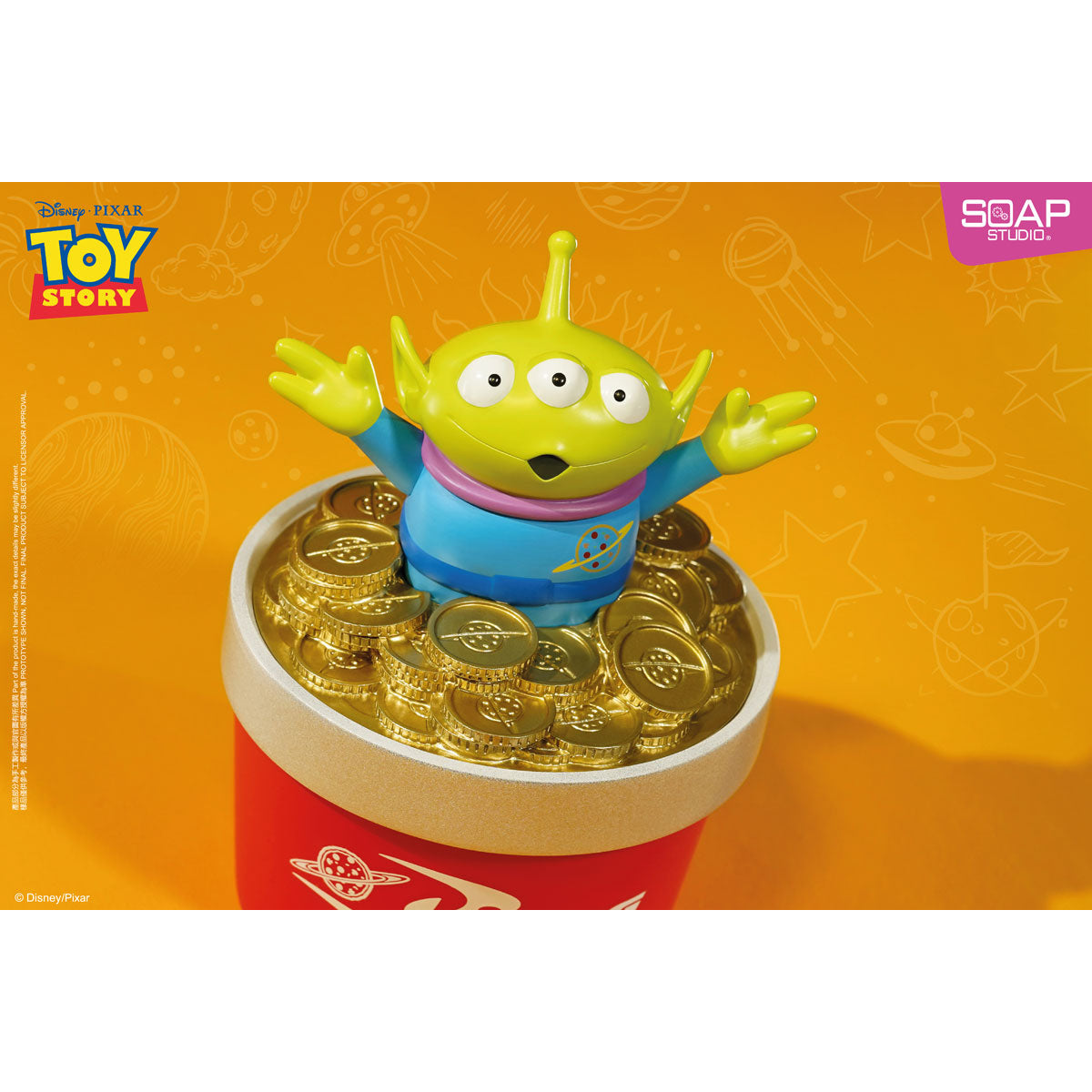 Alien Gold Coin Treasure Hunter Party Ornament (Trinket Box) - image 4