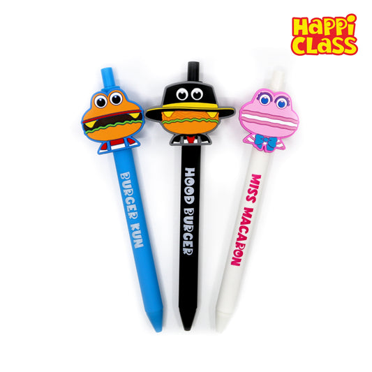 Happy Class Ballpoint Pen Set (Blue, Black, Red) - image 1