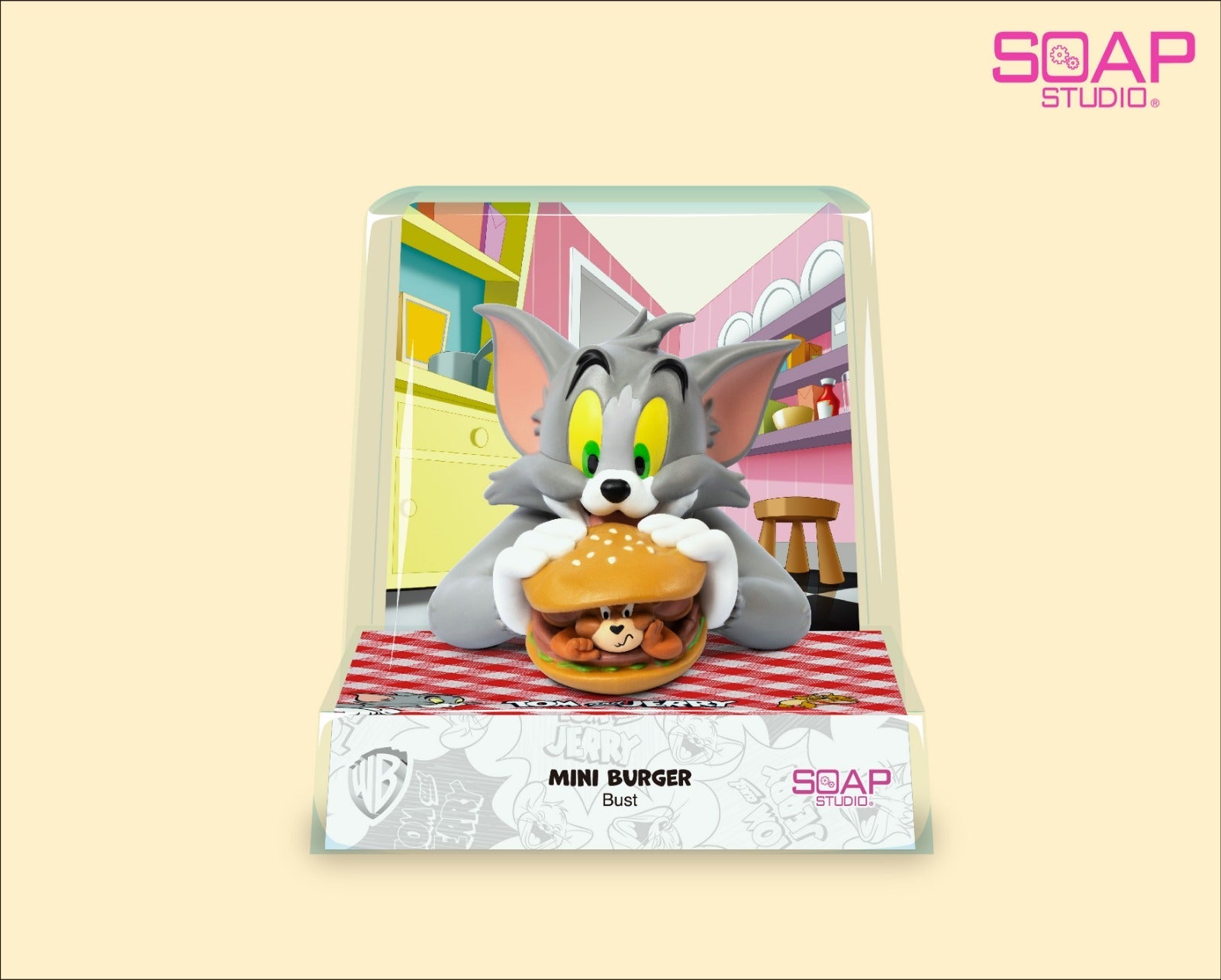 Tom and Jerry Mini Burger Bust Figure - image 1
